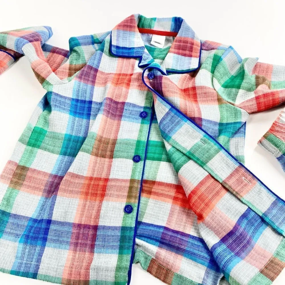 Gymboree Christmas plaid holiday flannel pajama set 5-6